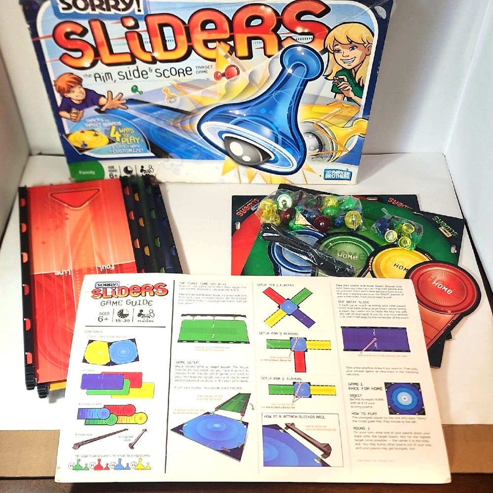 Board Game Sorry! Sliders by Parker Brothers 2008.